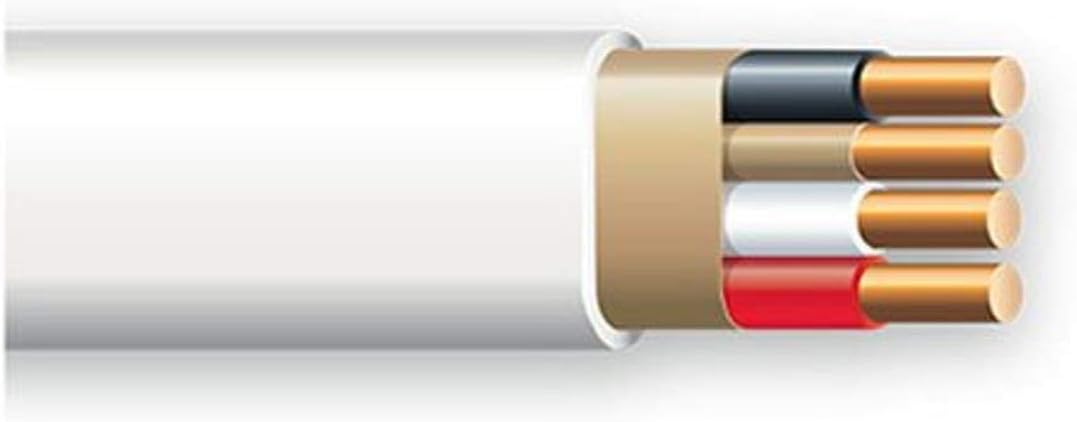 Cerrowire 147-1403BR 50-Feet 14/3 NM-B Solid with Ground Wire, White