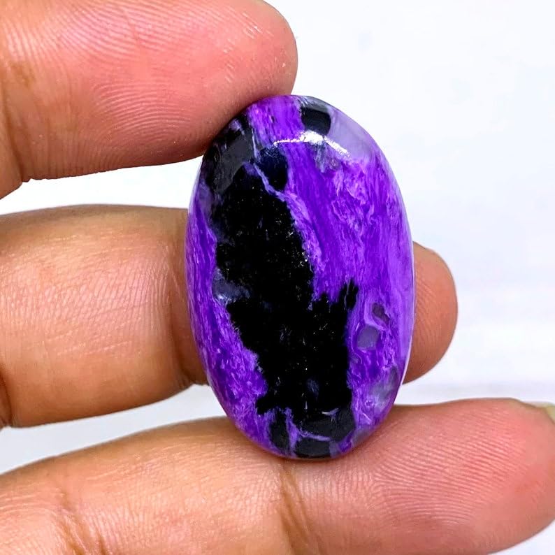 Charoite naturelle ovale de qualité gemme pour création de bijoux d'exception - 2