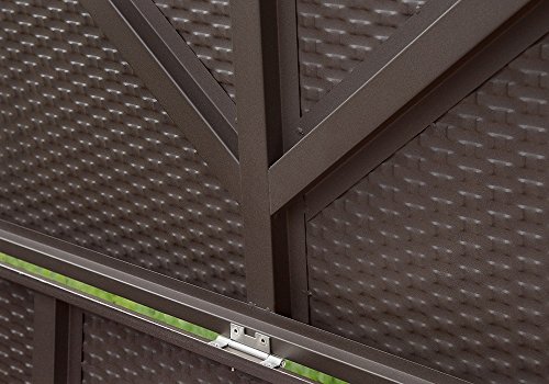 Arrow 4' X 2' X 2' Spacemaker Espresso 134 Gallon Hot-Dipped Galvanized Steel Storage Deck Box #TOP7