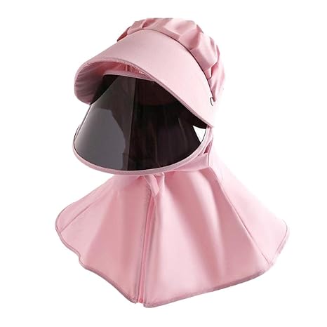 IVELECT Sunproof Anti-Splash Parent-Child Face Protective Shield Hat Adult Pink