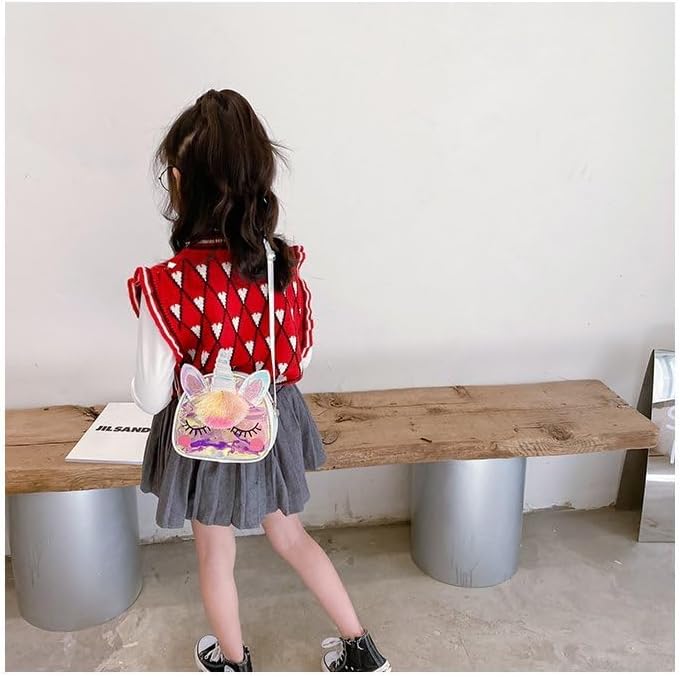 Kids Crossbody Bag Girls Crossbody Bag, Small TPU Unicorn Bag Unicorn Purses for Girls, Little Girls Purse Toddler Purse (Pink) - Image 2