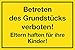 Produktbild Metafranc Hinweisschild "Betreten des Grundstücks verboten!" - 250 x 150 mm /Beschilderung /Verbotsschild /Zutrittsverbot /Privatgrundstück /Grundstückskennzeichnung /Gewerbekennzeichnung / 500100