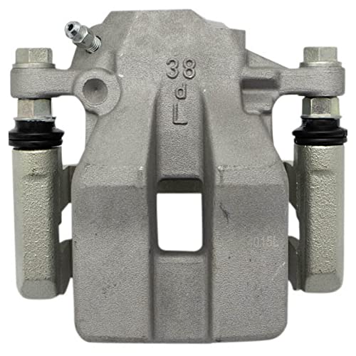 Image of TRQ Rear Driver and Passenger Side Brake Caliper Set Caliper Brackets Hardware Compatible with 06-11 Toyota RAV4