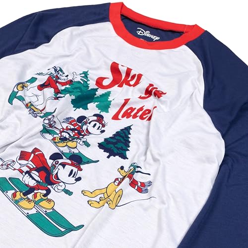 Disney Mickey Mouse 2-Piece Loose-fit Pajama Set, Soft & Comfortable Holiday Nightwear2