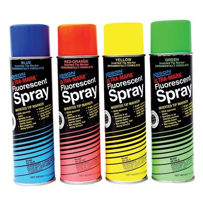 Keson SP20G Ultra-Mark Fluorescent Spray Paint, Green, 20-Ounce