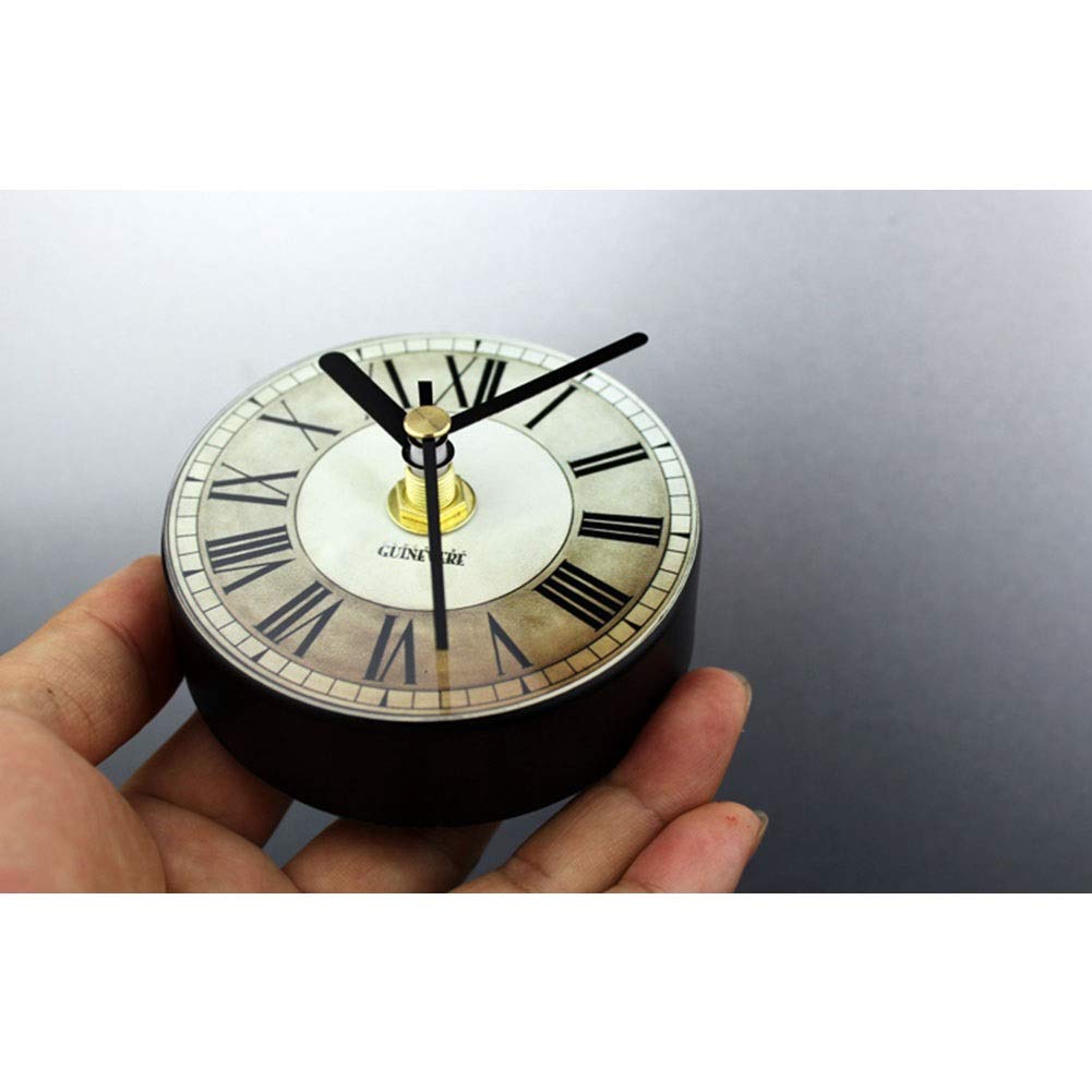 PHULJHADI Relojes de Pared Que No Hacen Tictac, Funcionan con Pilas, Números Romanos, Adhesivo Magnético, Pasta, Refrigerador, Cocina, Decorativo, Silencioso, Cuarzo, Pequeño Y Redondo