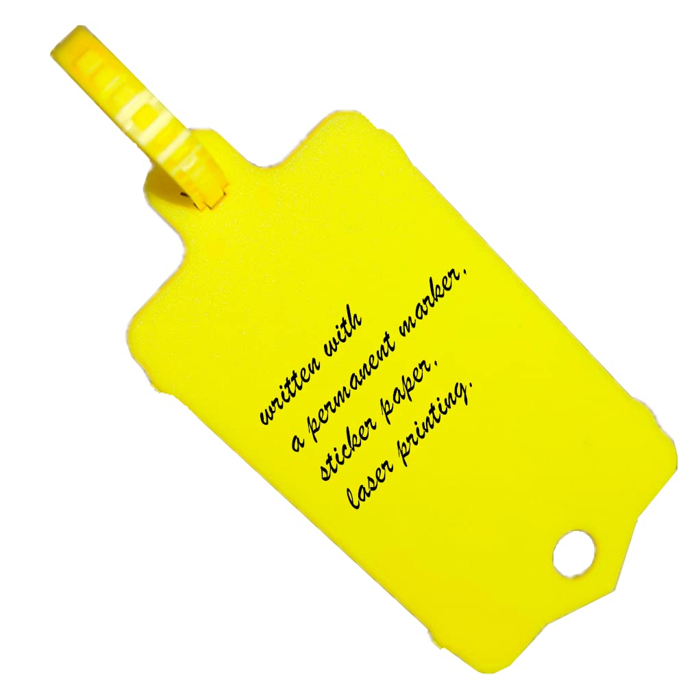  200 Pcs Blank Yellow Tag with Wire Blank Plastic Tags Shipping  Tags Waterproof Tags for Labeling Shipping Labels with 200 Pcs String and 5  Pcs Black Maker Pens for Labeling