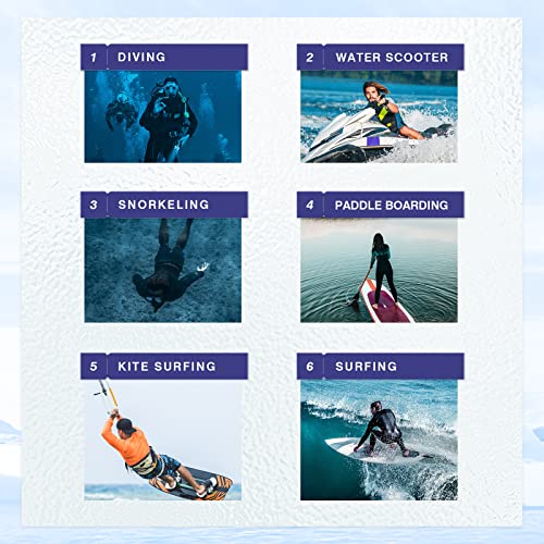 Realon Wetsuit Men 3/2Mm, 4/3Mm Neoprene Full Body Scuba Diving Suits, 5/4 Adult Long Sleeves Warm Wet Suit For Cold Water Sports #TOP5