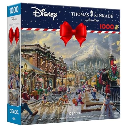 Ceaco - Thomas Kinkade - Disney - Holiday - Candy Cane Express - 1000 Piece Jigsaw Puzzle