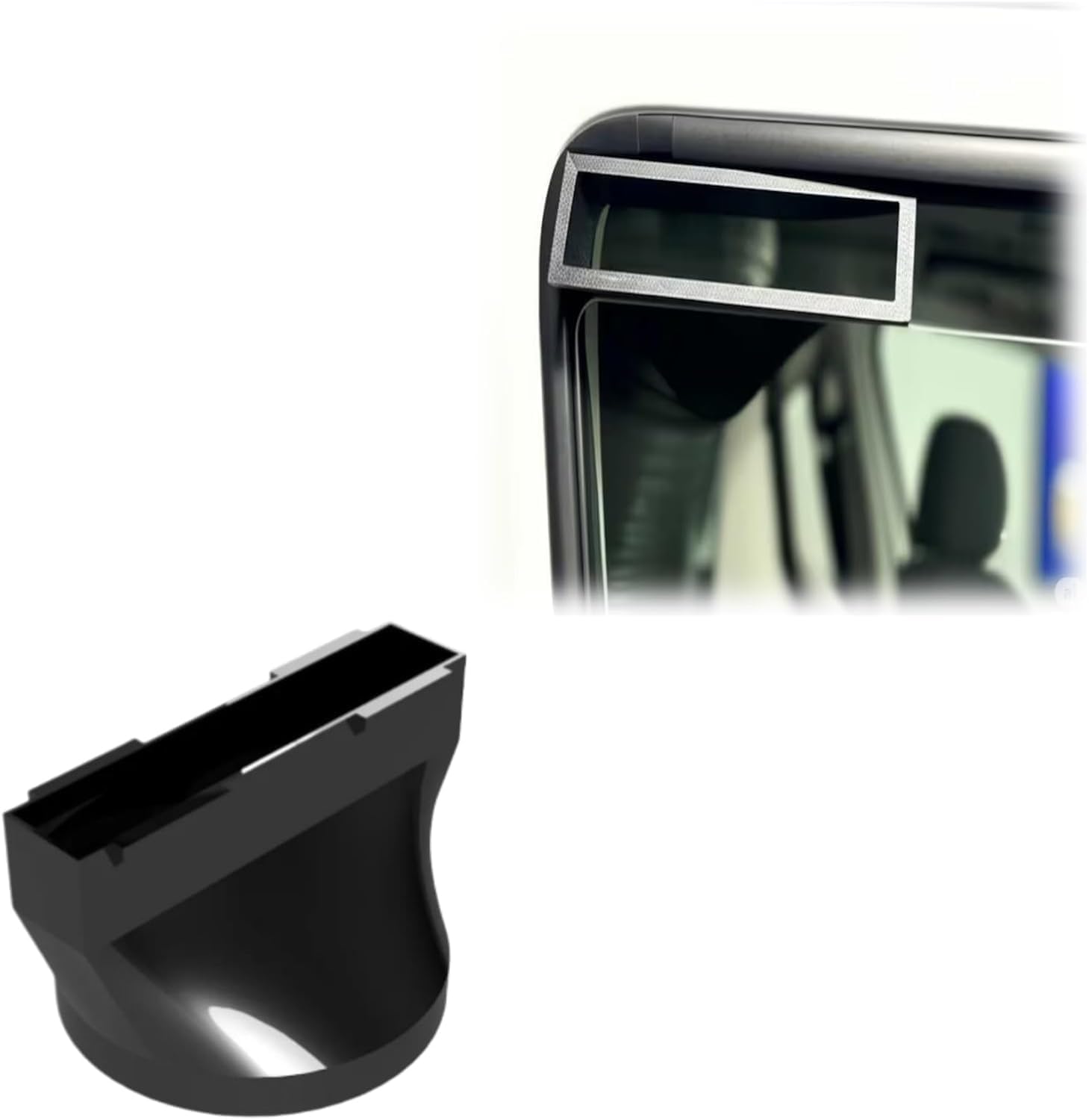 Window Vent Adapters For EcoFlow Wave 2 & 3 Portable AC- Window Duct Adapter - 5" Exhaust / 6" Intake (Square Profile) (include- 5in Duct)