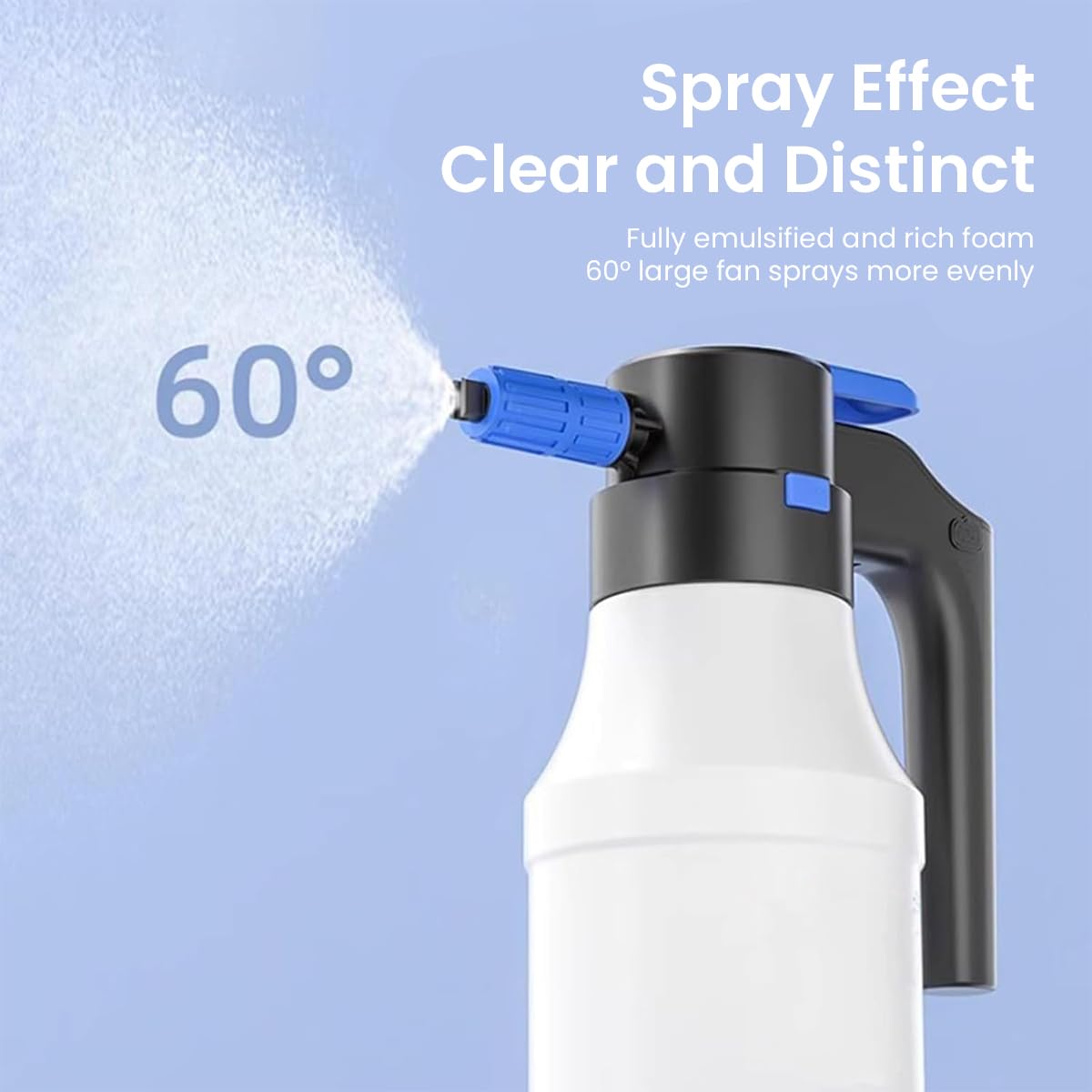 STHIRA® 1.5L Electric Foam Sprayer, USB Rechargeable Cordless 