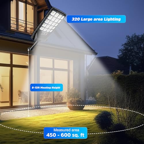 Image of 2 Pack Solar Street Lights Outdoor Waterproof, 6500K 20000LM Wide Angle Solar Powered Flood Light with Motion Sensor & Remote Control,Dusk to Dawn Commercial Solar Outdoor Light for Parking Lot
