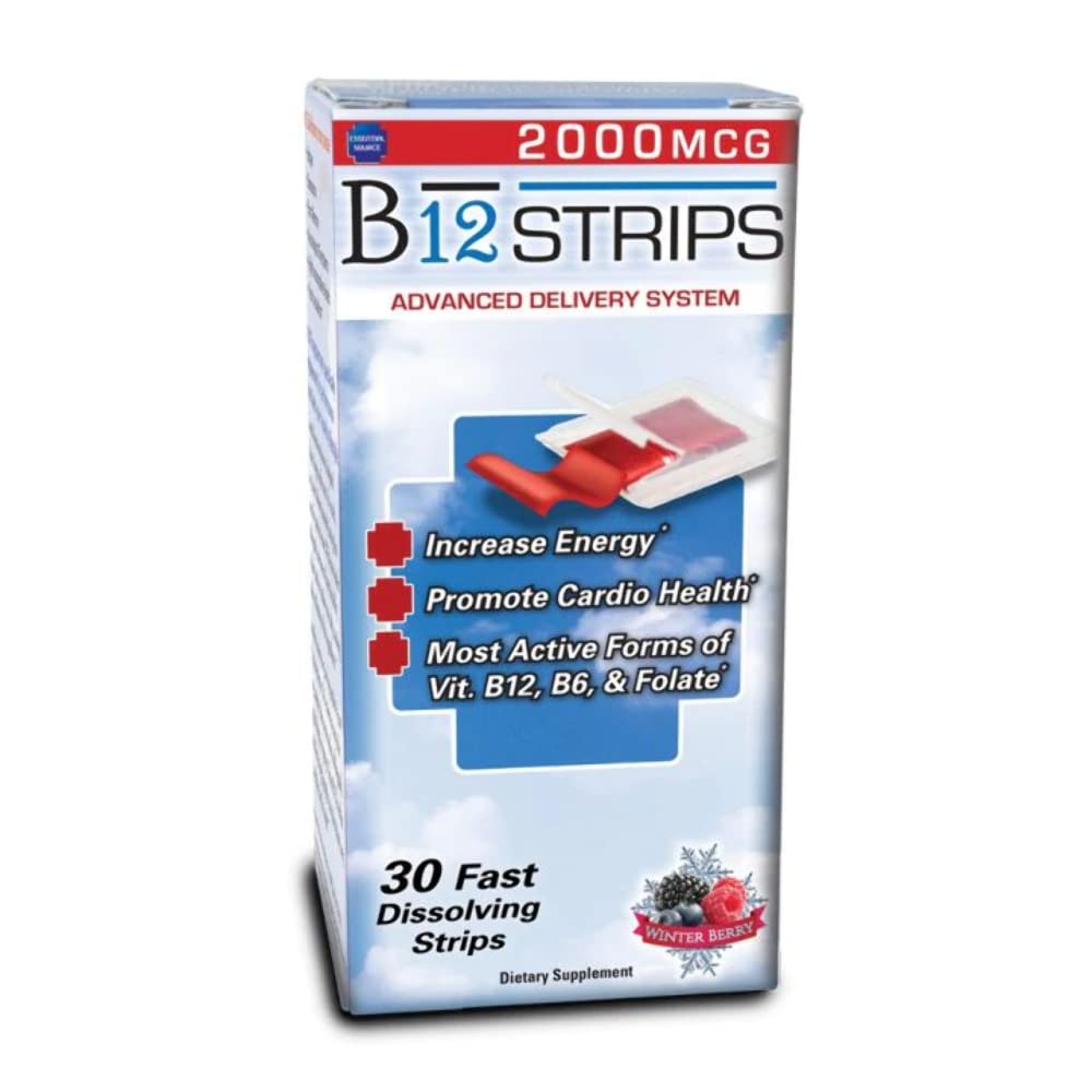 Vitamin B12 Strips with B6 and Biotin, 2000 mcg - 30 Day Supply