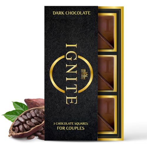 Ignite Dark Chocolate Bars – Premium 60% Cocoa Squares for Couples – Luxurious Dark Chocolate...