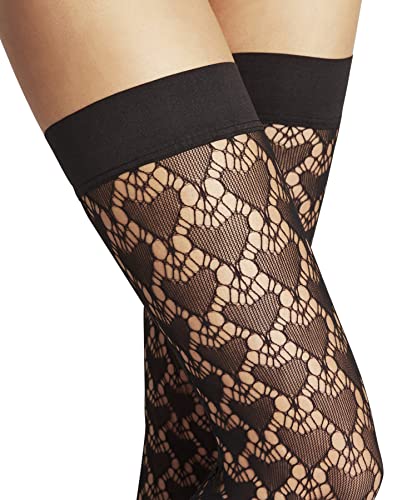 Image of FALKE Women's Emotion Patterned Fishnet Thigh Highs, 1 Pair