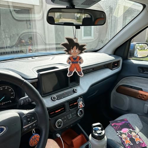 Image of PumpCar car air freshener 2-piece double-sided Goku kid hanging cherry-scented anime dragon for rearview mirror Car Interior Accessories Household Gifts