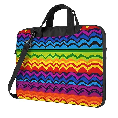 Ordinateur portable bien protégé dans ce sac à bandoulière à motifs papillons