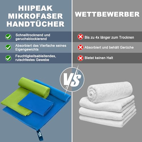 HiiPeak Mikrofaser Handtuch Kompakt und Leicht Microfaser Handtücher Fitness Schnelltrocknend microfaser Badetuch Saugfähiges Sporthandtuch… – Ansicht 5