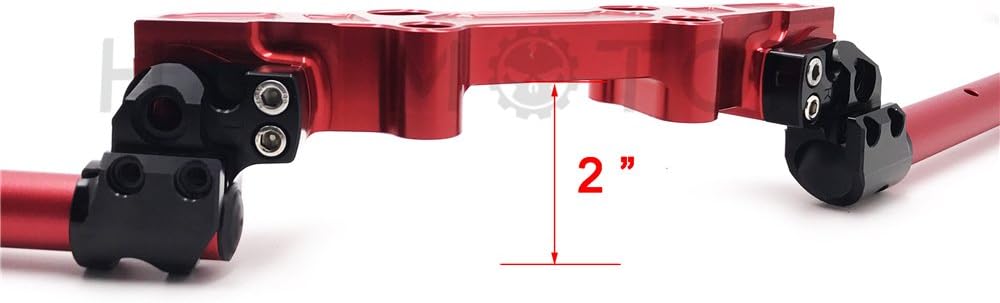 SMT-Compatible With Kawasaki Ninja 650R ER6F 06-16 CLIPON ADAPTER PLATE & Handlebar Kit CNC Red [B078HGNNVR]
