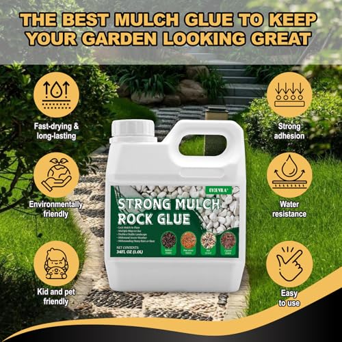Quick-Dry Non-Toxic Mulch Glue for Landscaping and Gravel Stabilization