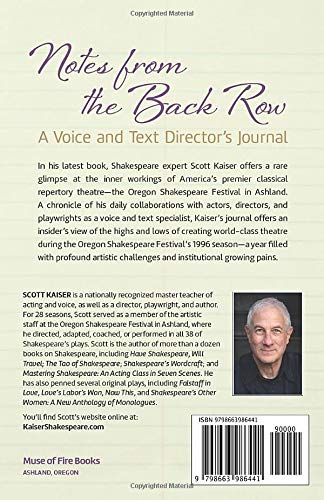 Notes from the Back Row: A Voice and Text Director’s Journal