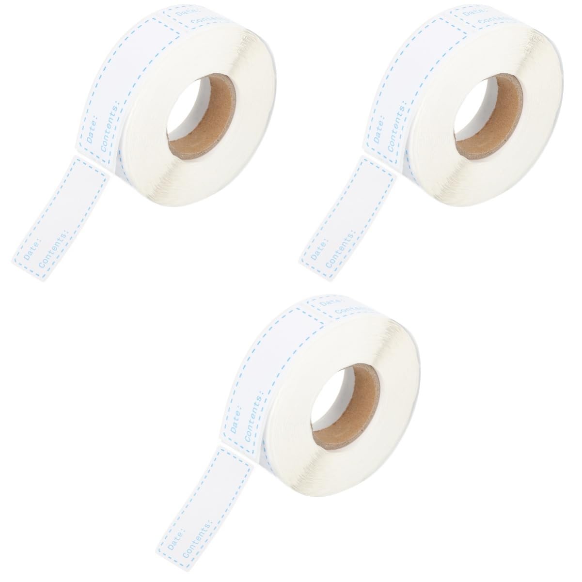 Lot De 3 Rouleaux Détiquettes Alimentaires Amovibles pour La Conservation des Aliments Autocollants Adhésifs pour Conteneurs Et Bocaux 2 Rouleaux X 3
