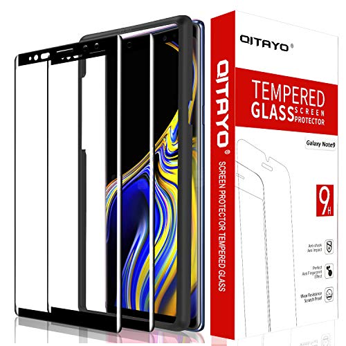 [2 Pack] QITAYO Screen Protector for Samsung Galaxy Note 9, [HD Clear] [Bubble-Free][Case Friendly] Tempered Glass Screen Protector Compatible with Samsung Galaxy Note 9