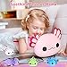 KMUYSL Axolotl Plush Toys for Ages 0 1 2 3 4 5 6 7 8+ Year Old Boys Girls- Axolotl Mommy Stuffed Animal with 4 Baby Axolotls in Her Tummy, Christmas Birthday Gifts for Baby, Toddler, Kids