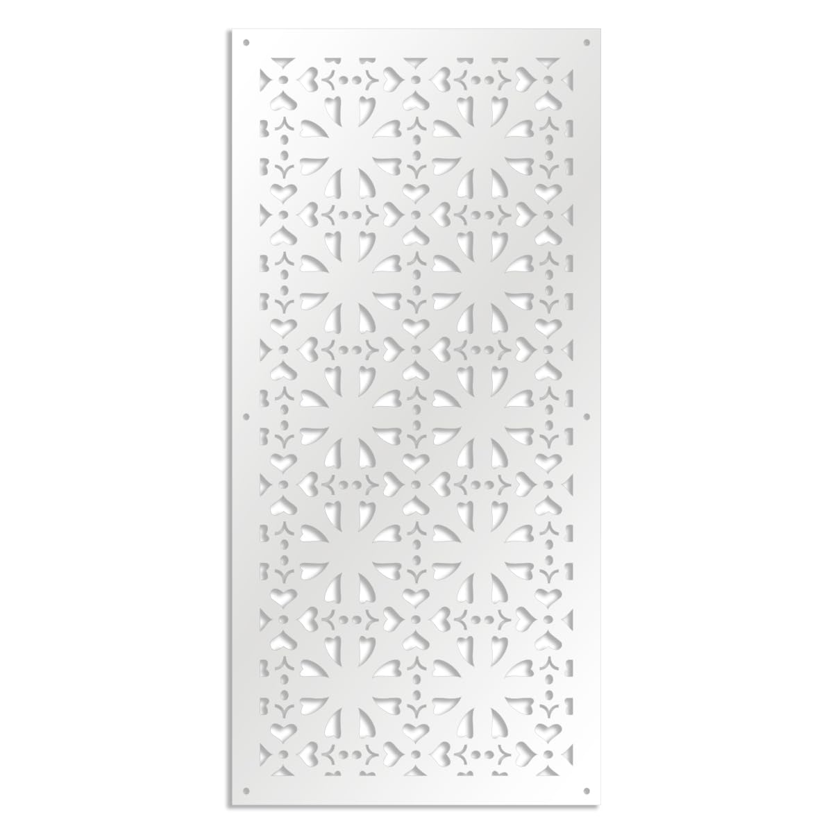 Quadro traforato per arredamento modello SHAPE - Pannello In PVC Traforato - Parasole colore bianco 73X148 CM