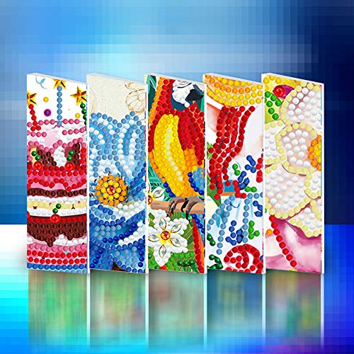 Sikiwind 12 Pack Birthday Card, 5D Diy Diamond Painting Greeting Postcards Kits, Thank You Hello Happy Birthday Cards, Rhinestone Embroidery Arts Craft Paint For Family, Friends, Lover #TOP1
