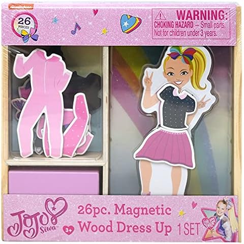 TCG Toys JoJo Siwa - 26 Piece Magnetic Wood Dress Up Cover