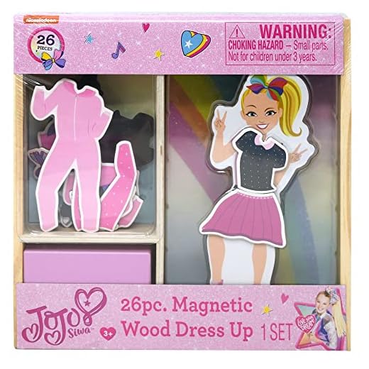 TCG Toys JoJo Siwa - 26 Piece Magnetic Wood Dress Up