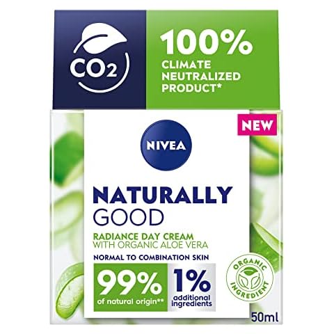 NIVEA Naturally Good Radiance Tagescreme , feuchtigkeitsspendende Gesichtscreme mit Aloe Vera Cover