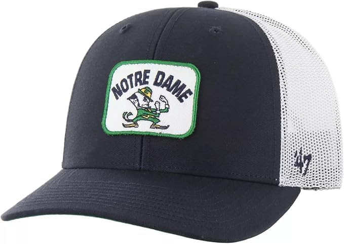 Notre Dame ND Big Boy BB Mesh Blue White Two-Tone Top Trucker Mens/Womens/Youth Limited Edition Snapback Adjustable Baseball Hat/Cap