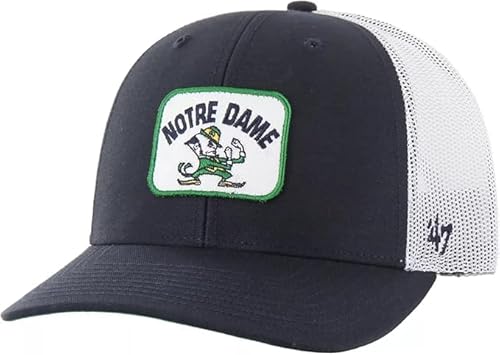 Campus Hats Notre Dame ND Big Boy BB Mesh Blue White Two-Tone Top Trucker Mens/Womens/Youth Limited Edition Snapback Adjustable Baseball Hat/Cap