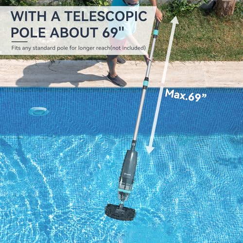 Poolmr SH Cordless Handheld Pool Vacuum, Rechargeable Pool Cleaner With Powerful Suction For Above Ground Pools, Spas thumb #2