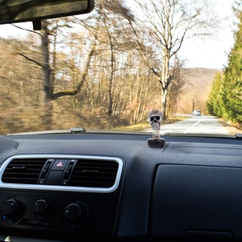 Calavera Kichvoe de resina resistente, el adorno elegante para coche 6