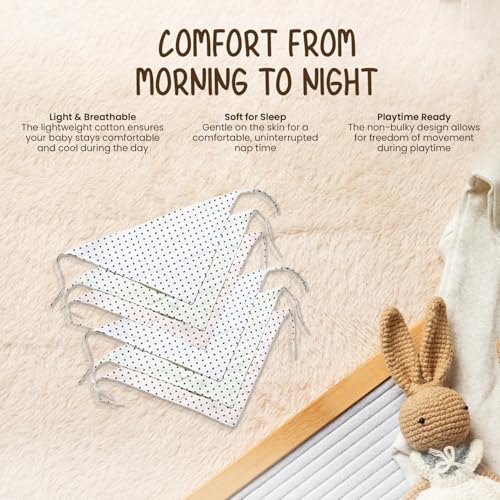 Image of Nappy for New Born Baby - Set of 12 Pcs /Cotton Cloth Langot for Babies, 0-6 Months, Double Layer Nappies, V Shaped, Washable and Reusable, Pack of 12