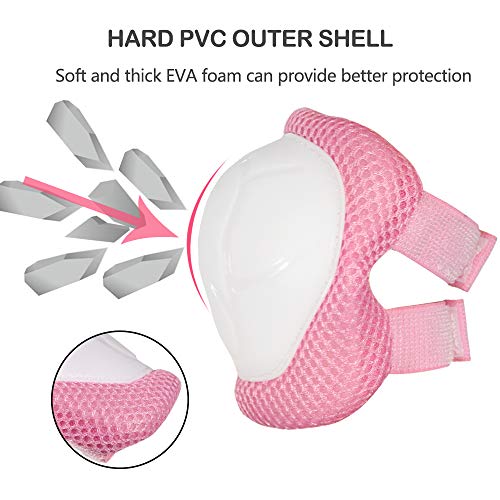 image for CRZKO Knee Pads for Kids,Kids Knee Pads and Elbow Pads Set Child Youth