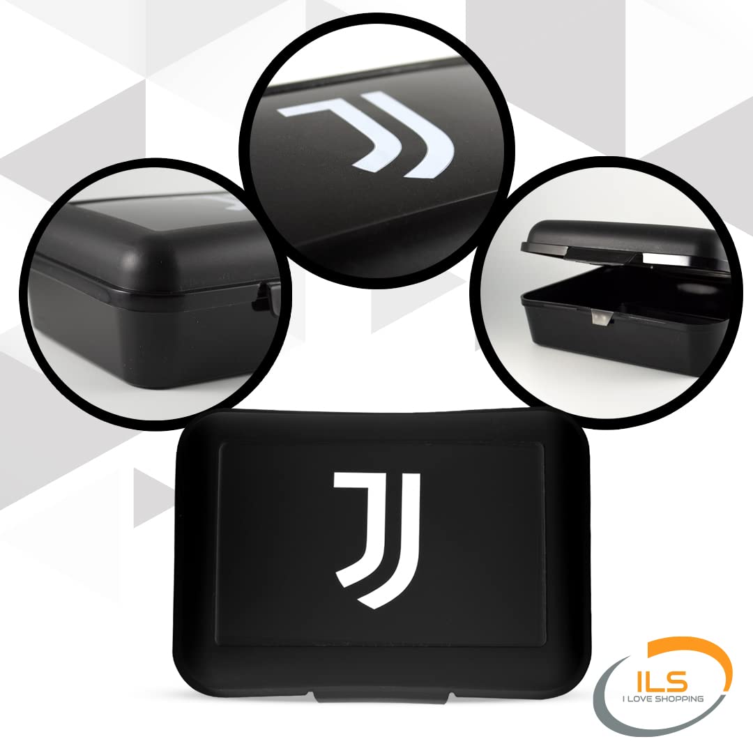 ILS I LOVE SHOPPING Pudełko na lunch Pudełko na przekąski Pudełko na kanapki dla kibiców (Juventus Black)