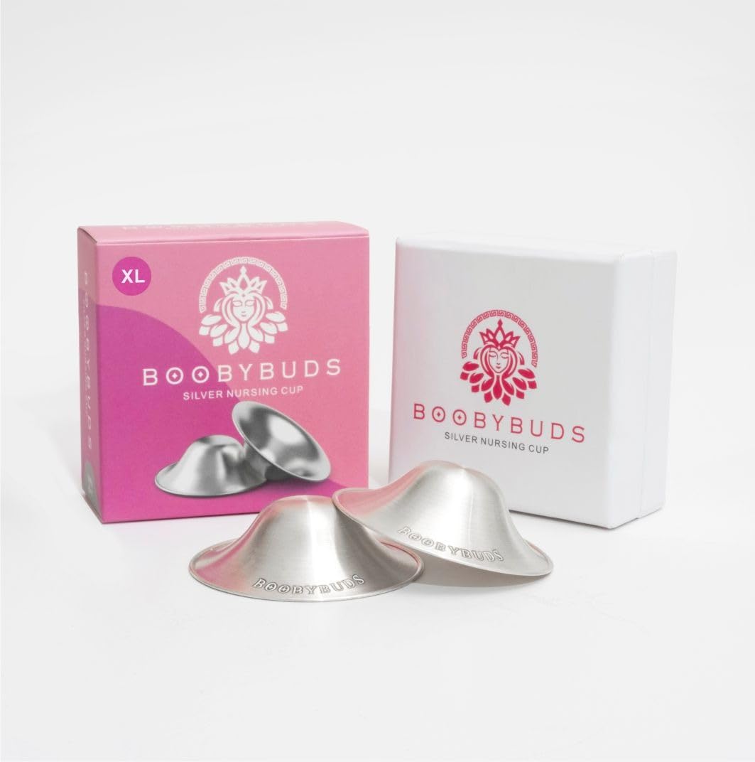 The Original Silver Nursing Cups for Breastfeeding Mothers – 999 Silver Breastfeeding Cups & Nipple Covers – Universal Fit – Nickel Free
