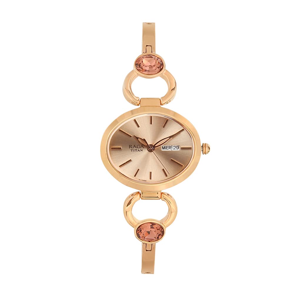 Titan Raga Viva Rose Gold Dial Analog with Day and Date Metal Strap Watch for Women-NS2621WM01 (B07RWSBVQH) Amazon Price History, Amazon Price Tracker