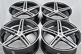 19' Wheels Rims ddr talon Black with Polished Face Finish 19x8.5 5x114.3 35mm Offset 5 Lugs 5x4.5' (Set of 4)