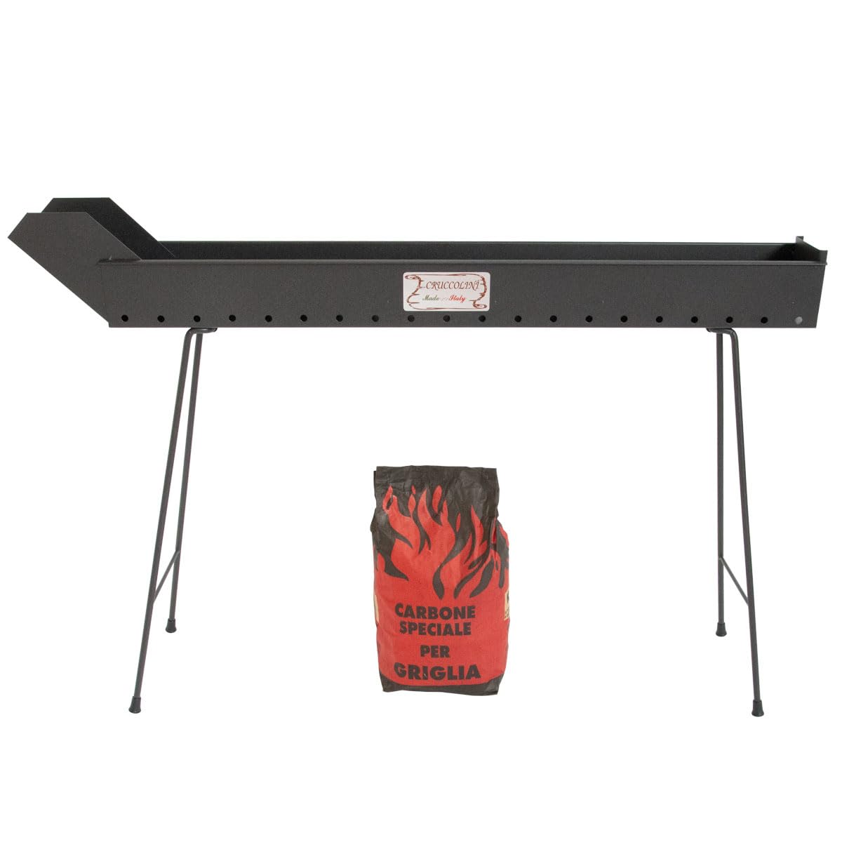 Cruccolini BA15 grill na węgiel drzewny, czarny, 113 x 13 x 76 cm