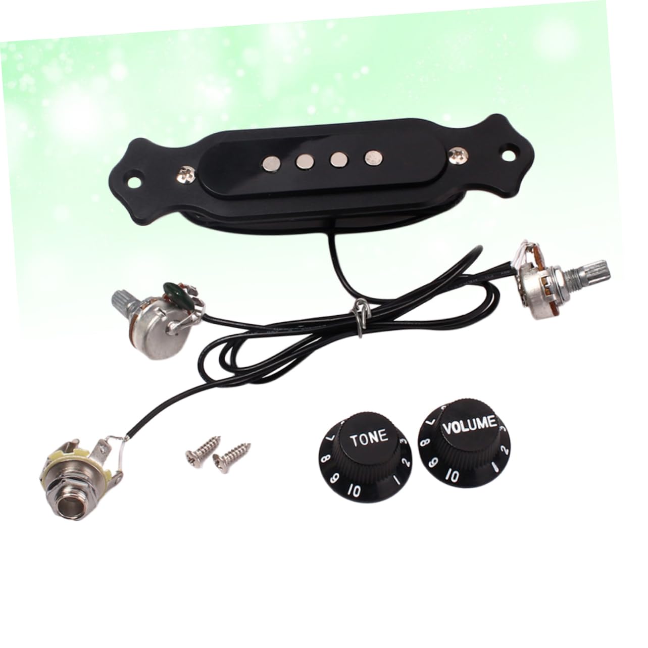 BESTonZON 3 Pz pickup per chitarra Pickup chitarra corde Pickup chitarra leggero e resistente pickup humbucker pickup a quattro corde nella buca scatola pickup alla buca in metallo