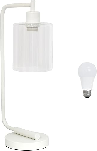 Miniatura 22 de Simple Designs LD1036-CHR Bronson Lámpara de Mesa de Linterna de Hierro Industrial Estilo Antiguo para Escritorio y Mesita de Noche con Pantalla de