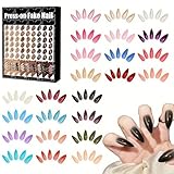 Künstliche Nägel, Adventskalender 2025, Beauty-Nagel-Adventskalender, 24 Stück, zum Aufdrücken, abnehmbare künstliche Nägel, Weihnachts-Adventskalender, Nagelkunst-Zubehör, Geschenke für Neujahr