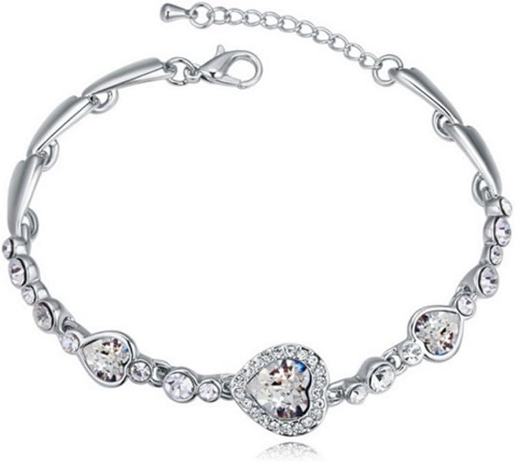 Topdo 1Pcs Charm Fashion Love shape Bracelet Chain Silver For Women Girls