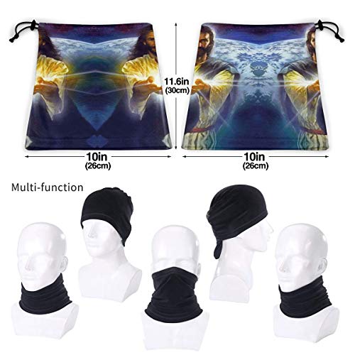 Jesus Face Mask Neck Gaiter For Men Women Reusable Washable Cloth Bandanas Funny Balavaca Wind Dust Protection For Ski Runing Motorcycle #TOP3