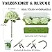 YalzoneMet RUZUQE Light Green Hydrangea Artificial Flowers, 3 Pcs Lifelike Real Touch Latex Hydrangea Fake Flowers, 21 inch Faux Green Flower for Home Wedding Decor Flower Arrangement